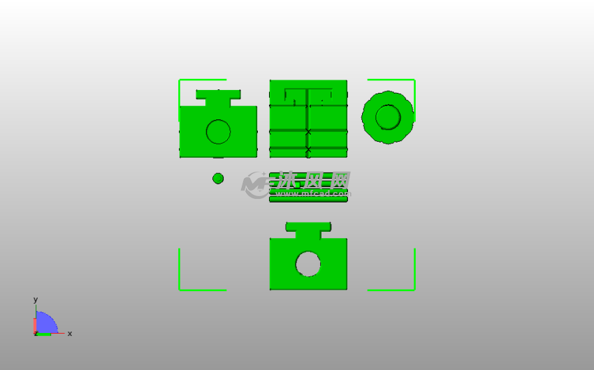 滑动固定块俯视图