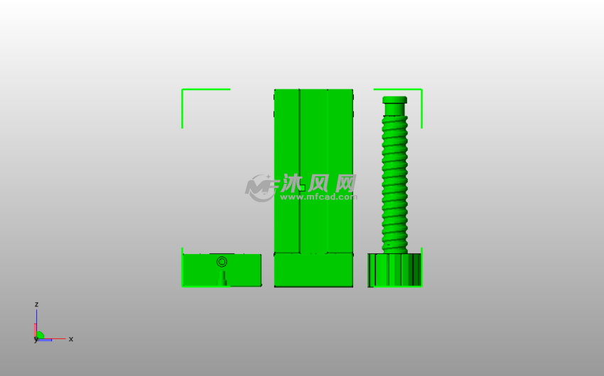 滑动固定块主视图