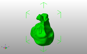 圣诞节礼物袋斜视图