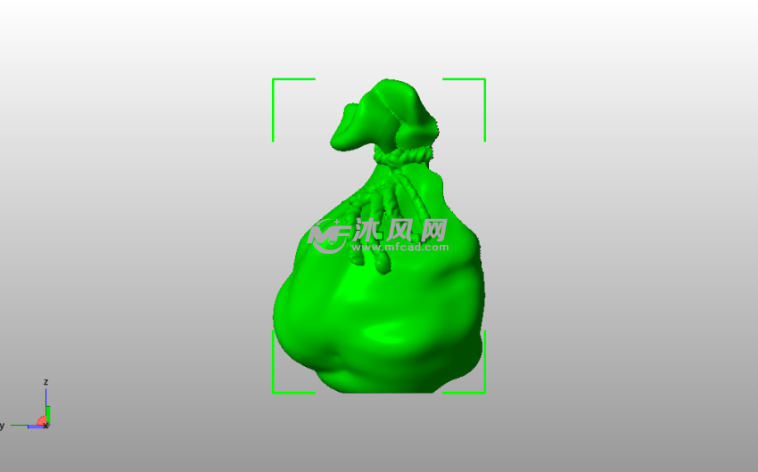 圣诞节礼物袋主视图