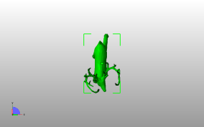 圣诞节小鹿模型俯视图