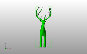 圣诞节小鹿模型主视图