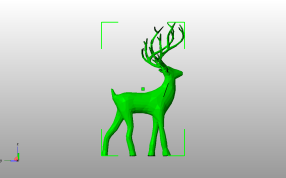 圣诞节小鹿模型侧视图
