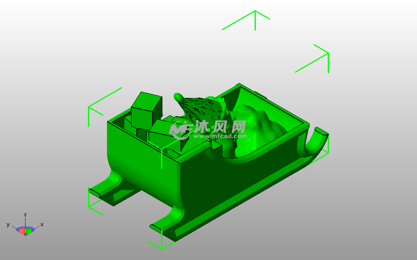 圣诞雪橇车斜视图