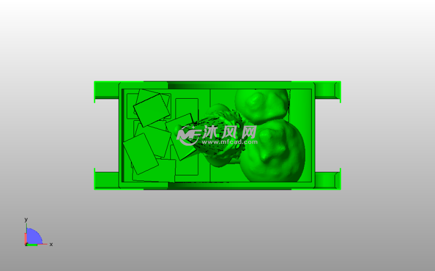 圣诞雪橇车俯视图