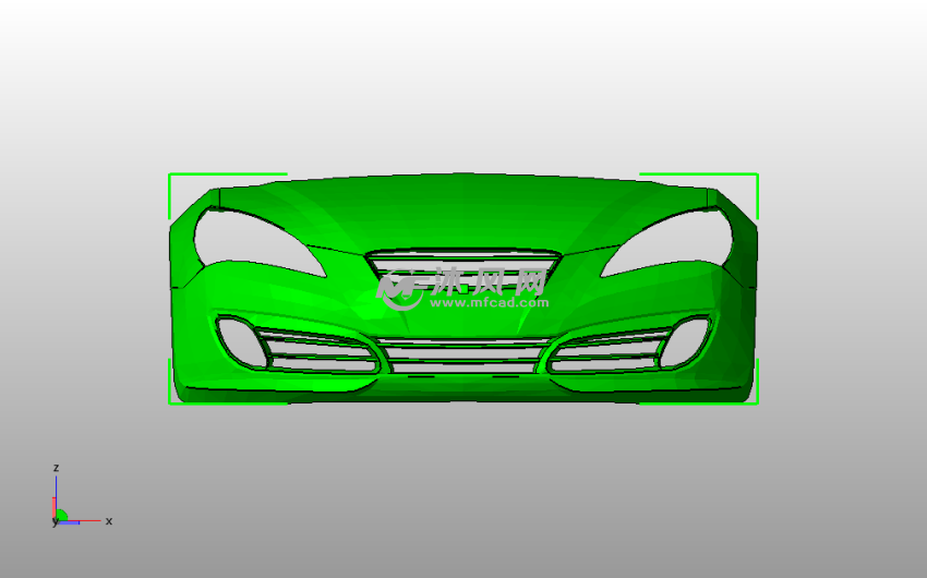 现代汽车保险杠主视图