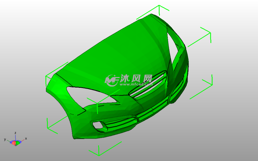 现代汽车保险杠斜视图