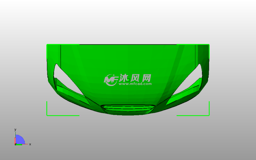 现代汽车保险杠俯视图