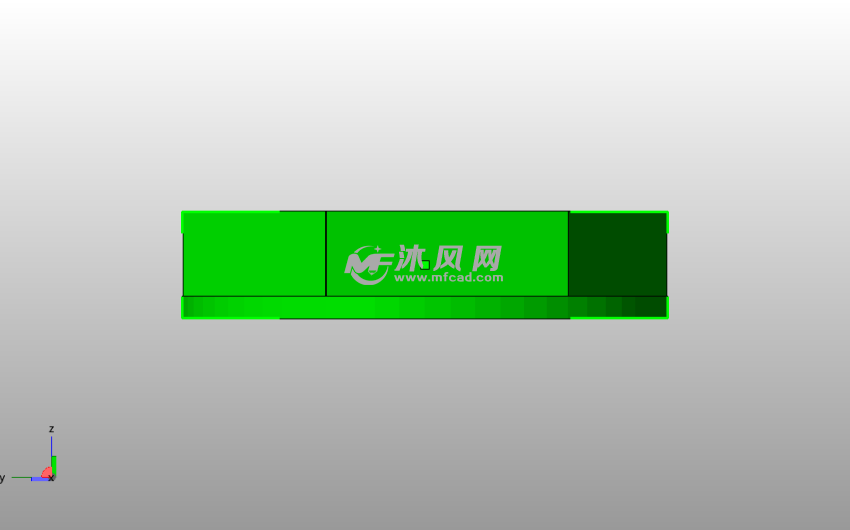 线盘轴模型螺母主视图