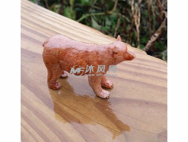 小棕熊模型侧视图