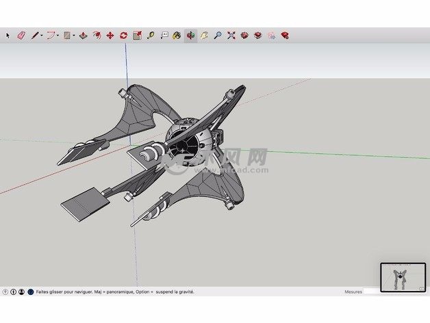  星际战争飞船侧视图