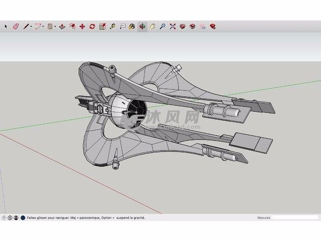  星际战争飞船后视图