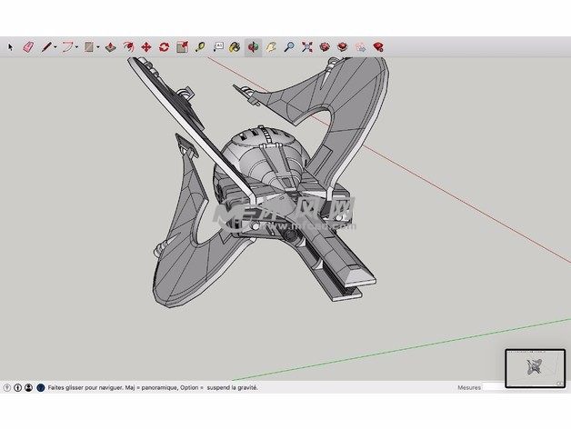 星际战争飞船斜视图