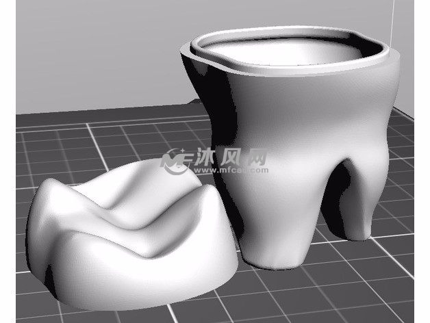 牙模盒子模型模型图