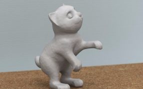 站立的小猫左侧视图