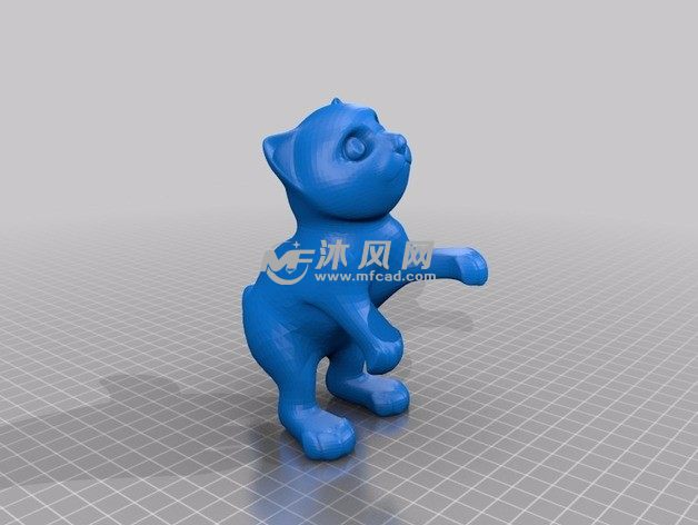 站立的小猫模型图