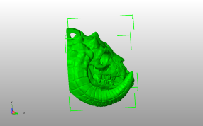 鳄鱼头骨钥匙链侧视图