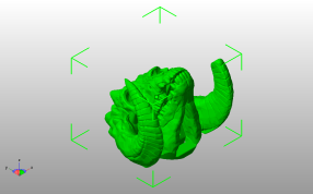 鳄鱼头骨钥匙链斜视图