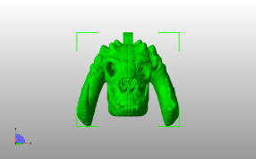 鳄鱼头骨钥匙链主视图