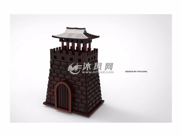  韩国城门模型效果图