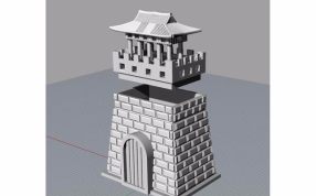  韩国城门模型零件图