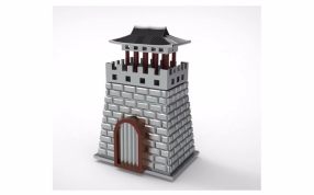  韩国城门模型主视图