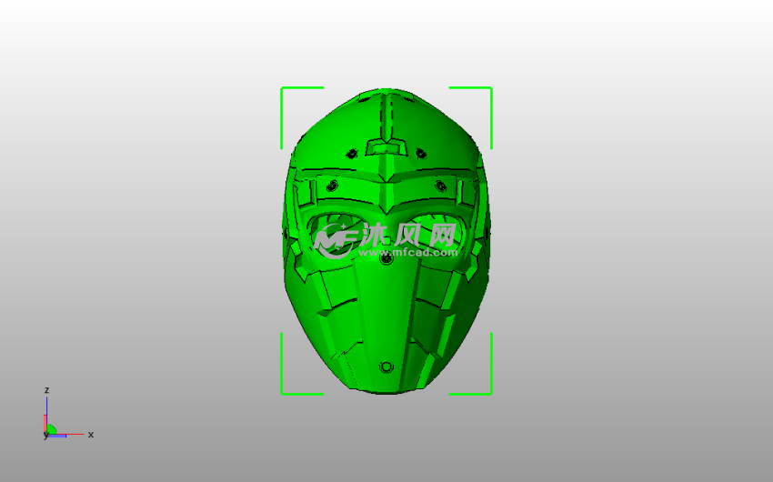 机器人面具主视图