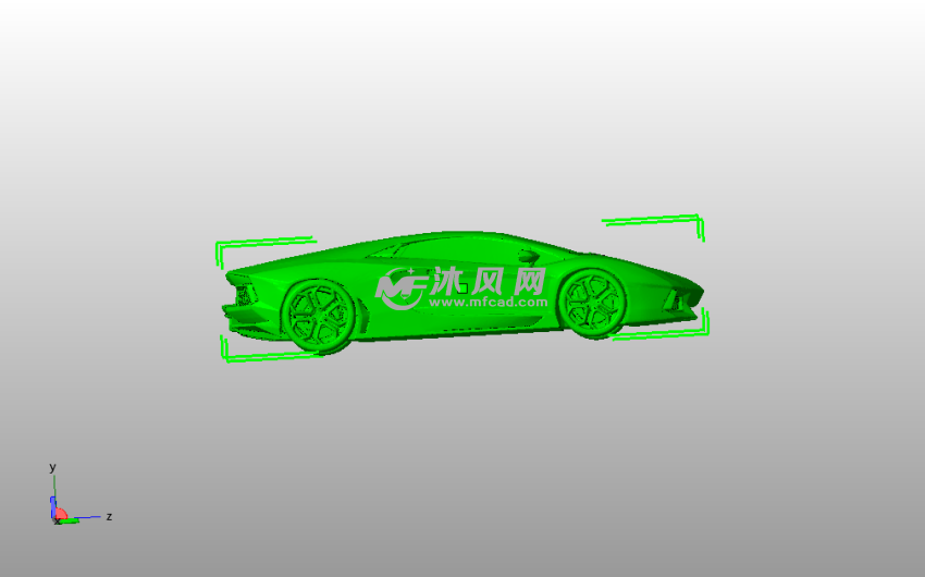 兰博基尼侧视图