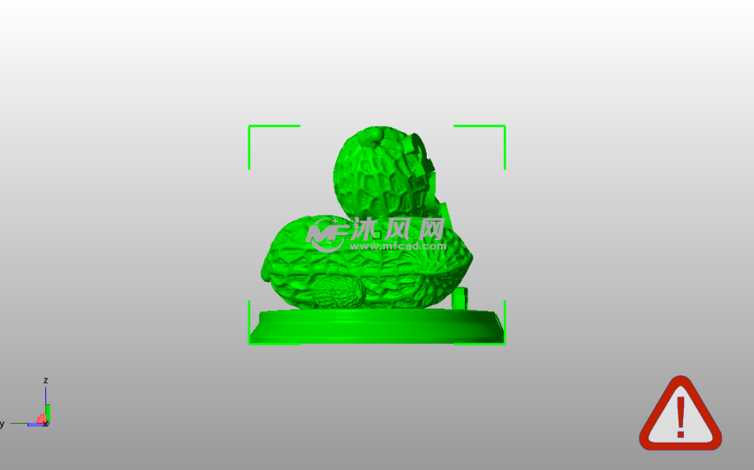 两个花生模型侧视图