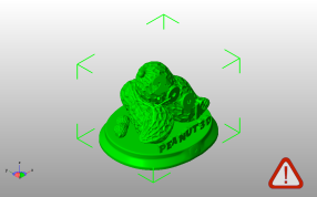 两个花生模型斜视图