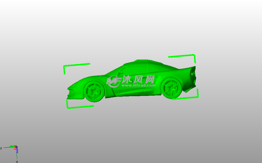 路特斯车模侧视图