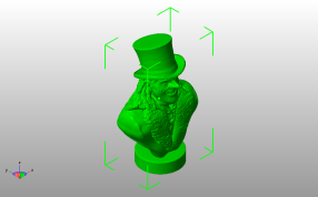 美国牛仔半身像斜视图