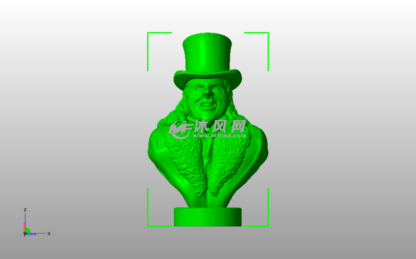 美国牛仔半身像主视图