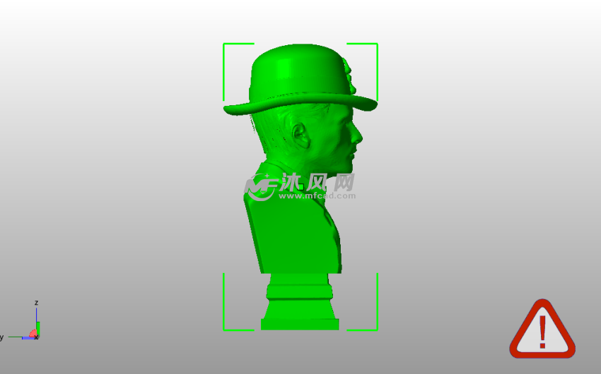 谜语人半身像侧视图