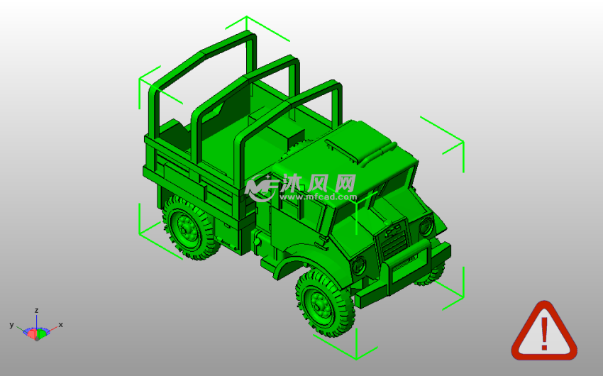 轻型卡车模型斜视图