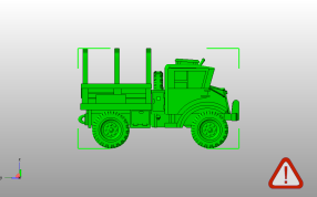 轻型卡车模型侧视图