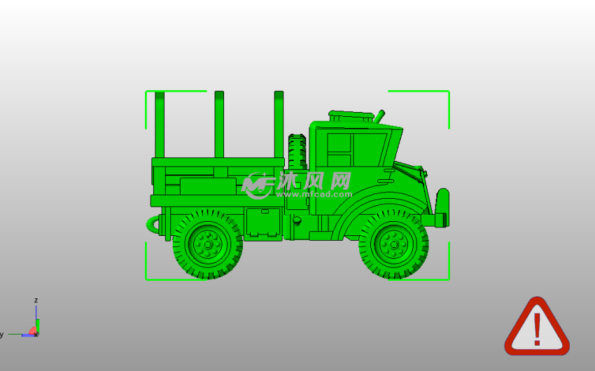 轻型卡车模型侧视图