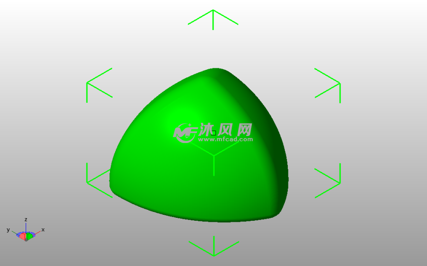 三角形陀螺仪斜视图