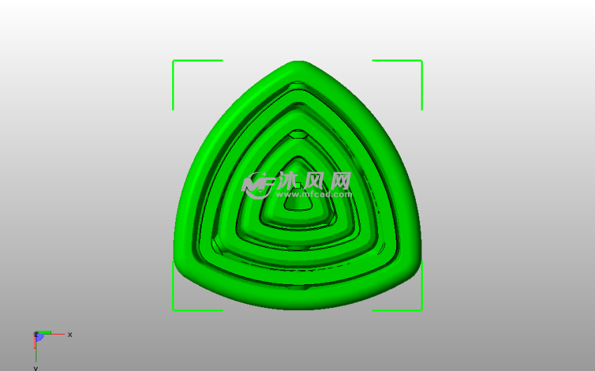 三角形陀螺仪底视图