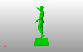 希腊大理石雕像侧视图