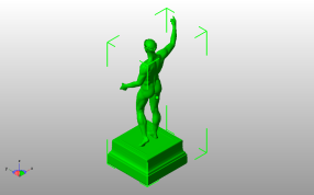 希腊大理石雕像斜视图