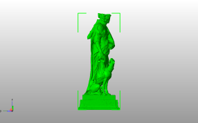 希腊女神雕像侧视图