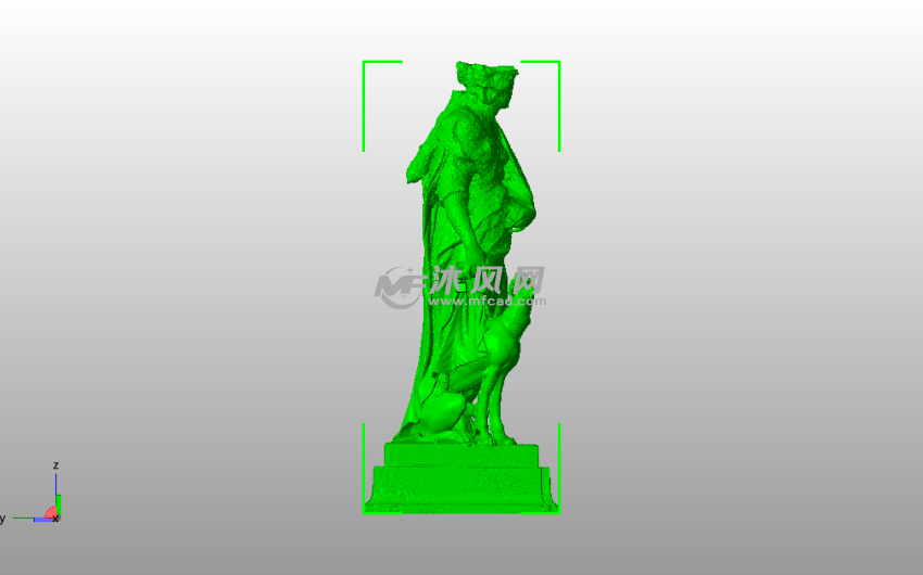 希腊女神雕像侧视图