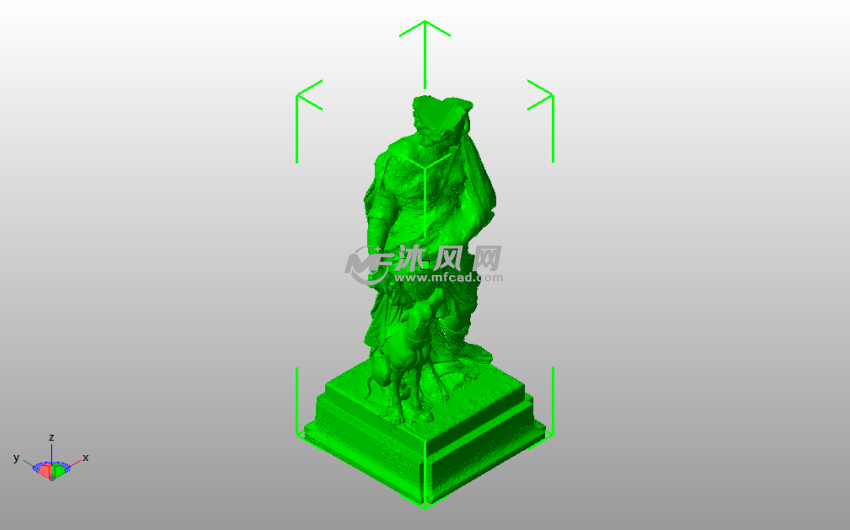 希腊女神雕像斜视图