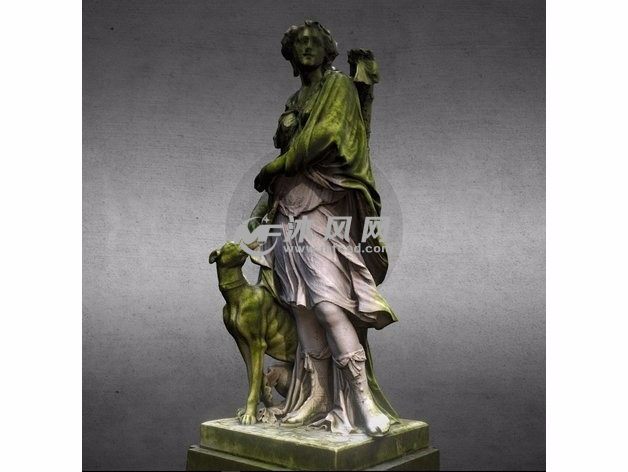 希腊女神雕像效果图