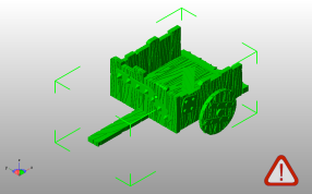 小木车模型斜视图