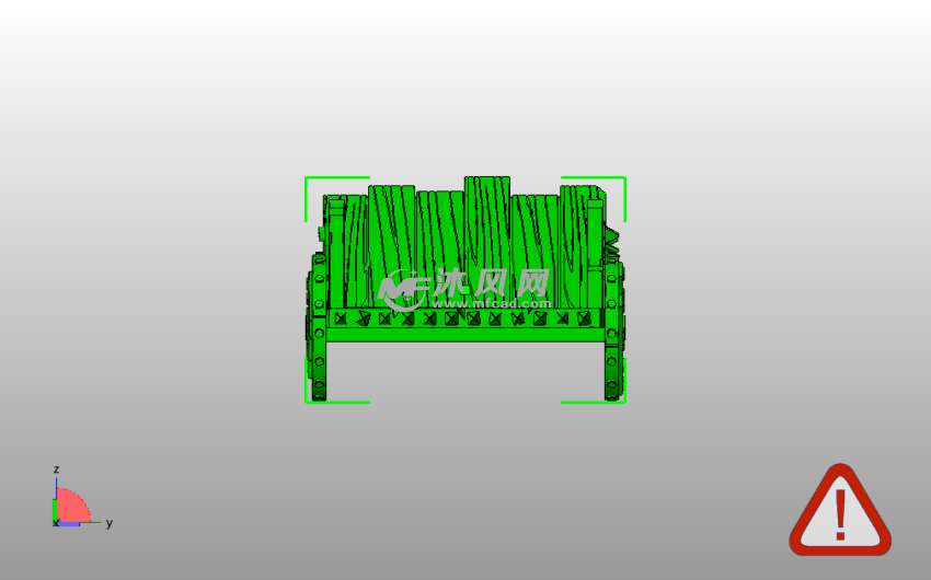 小木车模型后视图