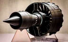轴流式喷气发动机后视图