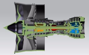 轴流式喷气发动机结构图
