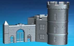 3D城堡模型主视图